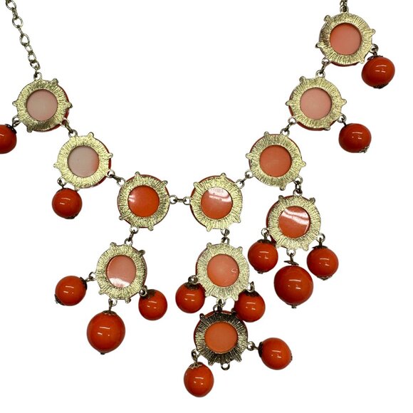 Chunky Coral Beaded Necklace - Picture 7 of 7